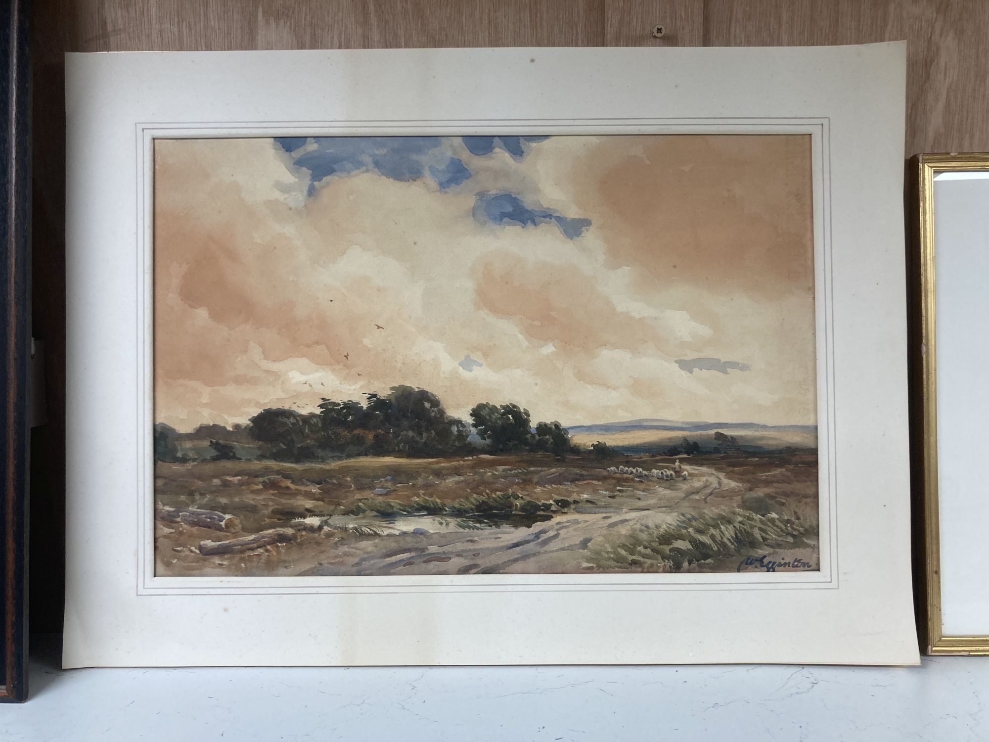 Wycliffe Eggington (1875-1951), R.I., A.R.C.A., watercolour, A Stormy day near Dartmoor, signed and inscribed verso, 35 x 52cm, unfra